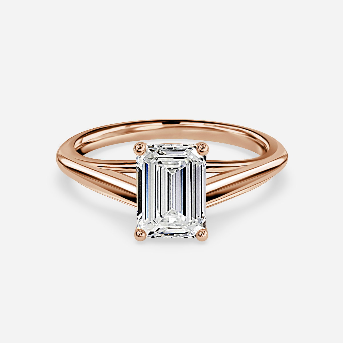 Emerald Solitaire Engagement Ring