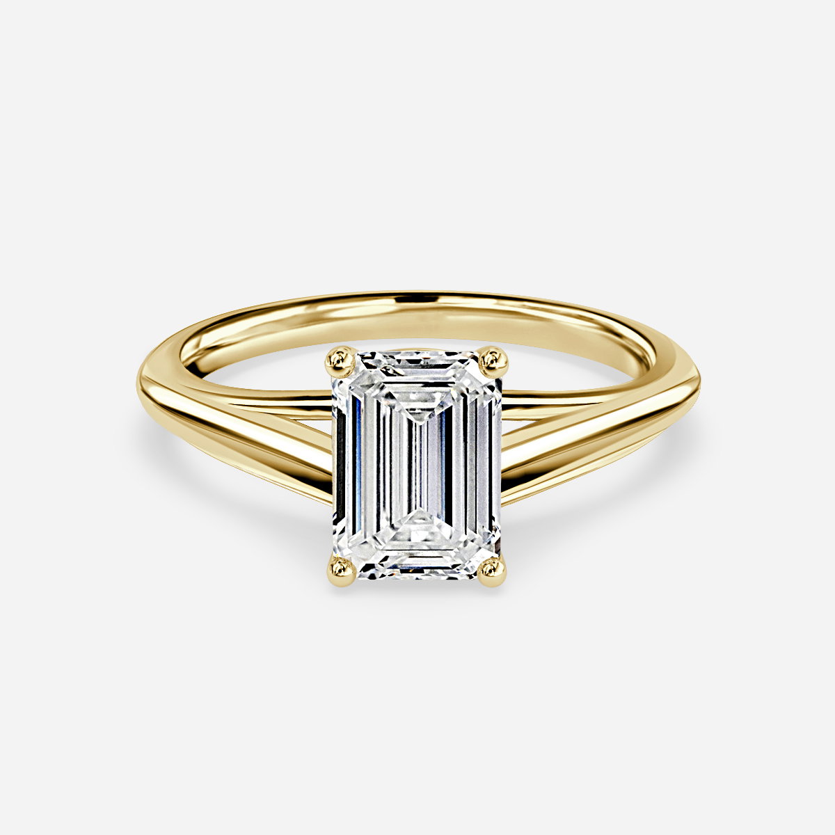 Emerald Solitaire Engagement Ring