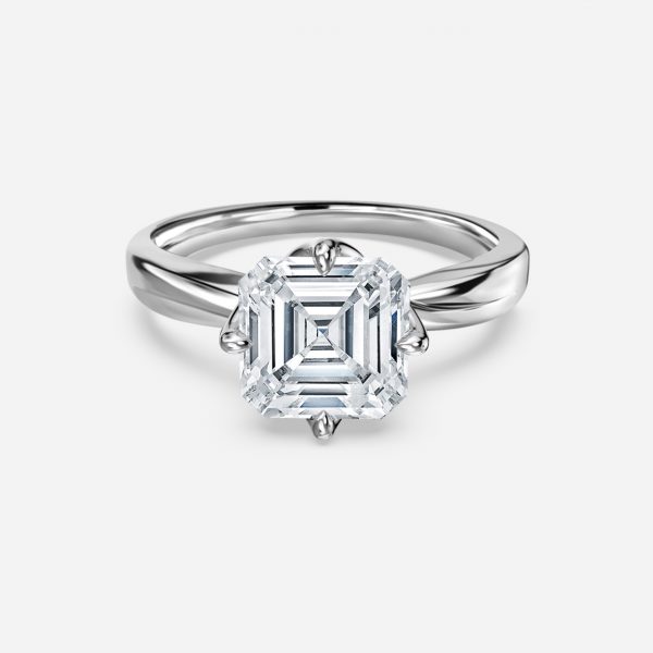 Asscher Solitaire Engagement Ring
