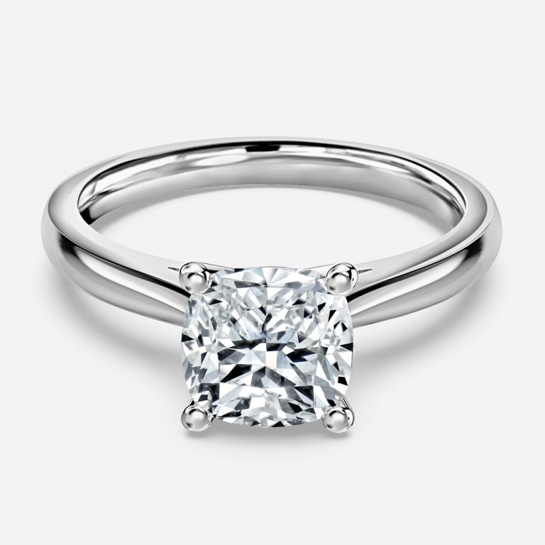 Cushion Solitaire Engagement Ring