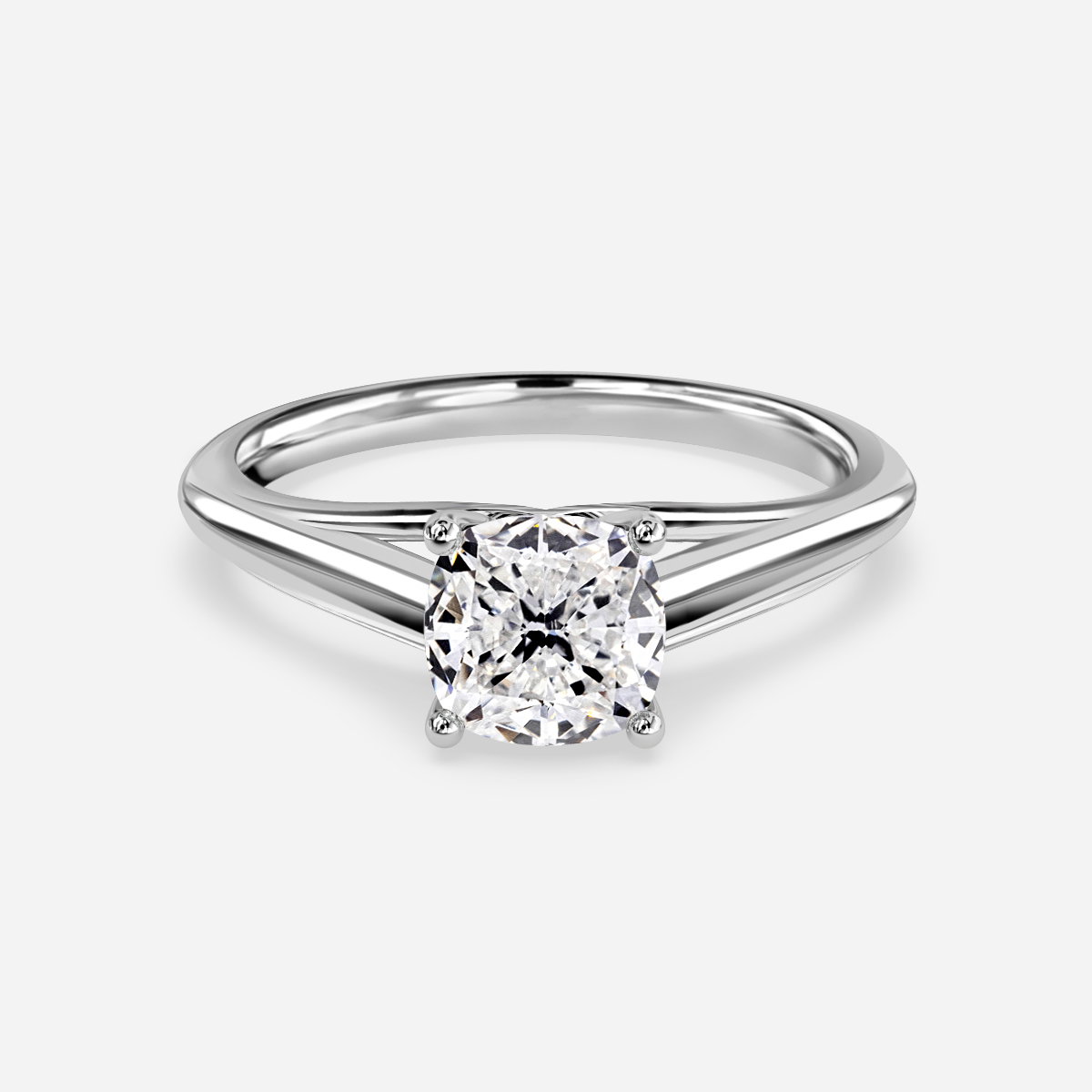 Cushion Solitaire Engagement Ring