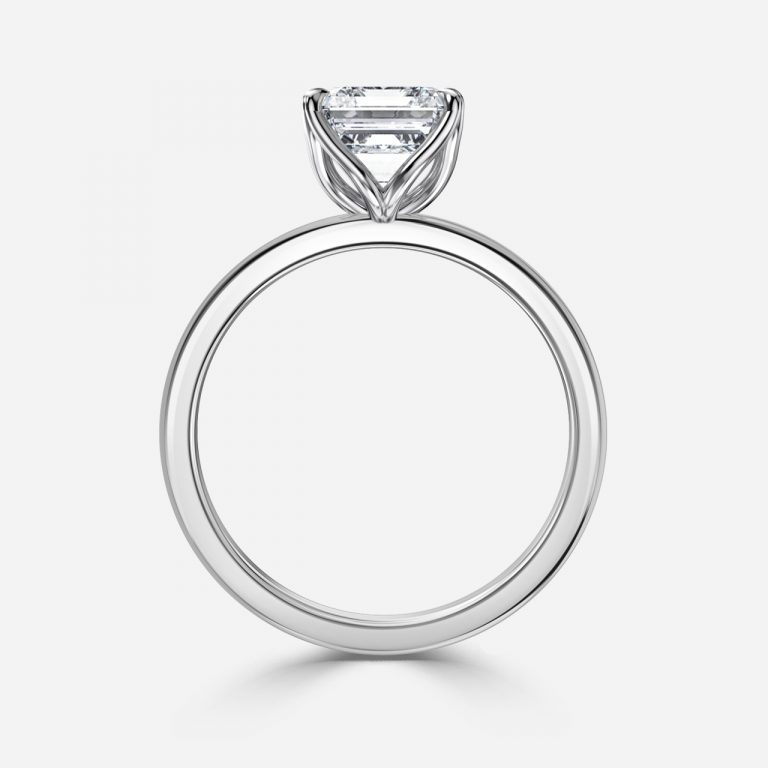 Asscher Solitaire Engagement Ring