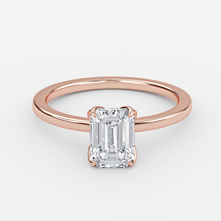 Emerald Solitaire Engagement Ring