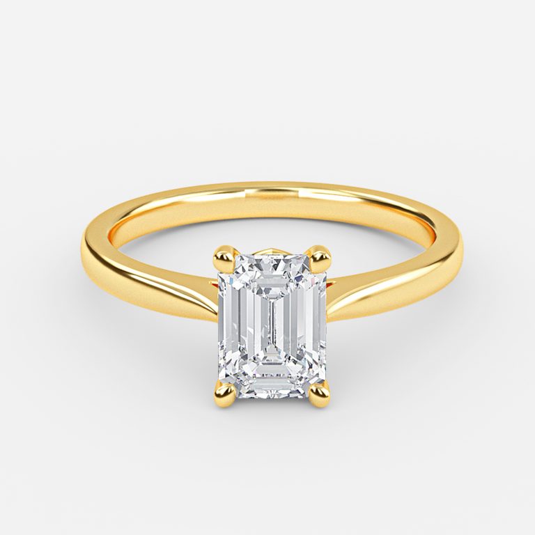 Emerald Solitaire Engagement Ring