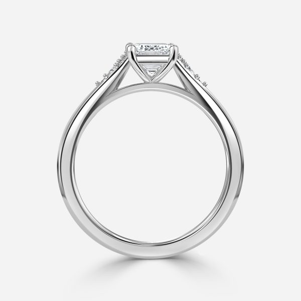 Emerald Cluster Engagement Ring