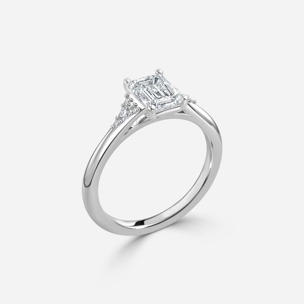 Emerald Cluster Engagement Ring
