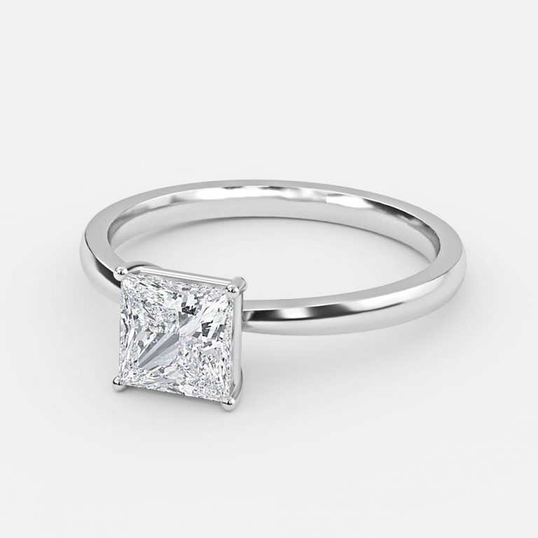 Princess Solitaire Engagement Ring
