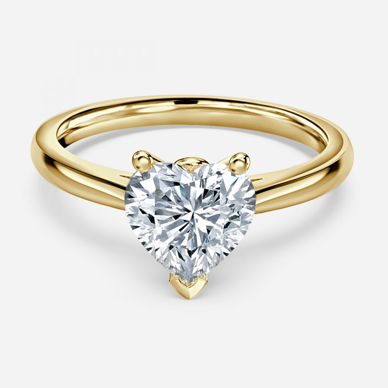 Heart Solitaire Engagement Ring