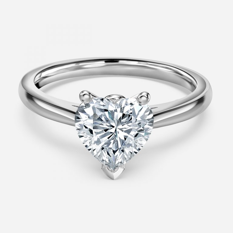 Heart Solitaire Engagement Ring