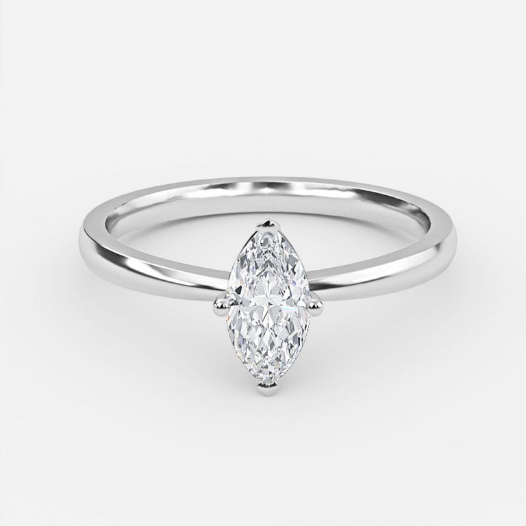 Marquise Solitaire Engagement Ring