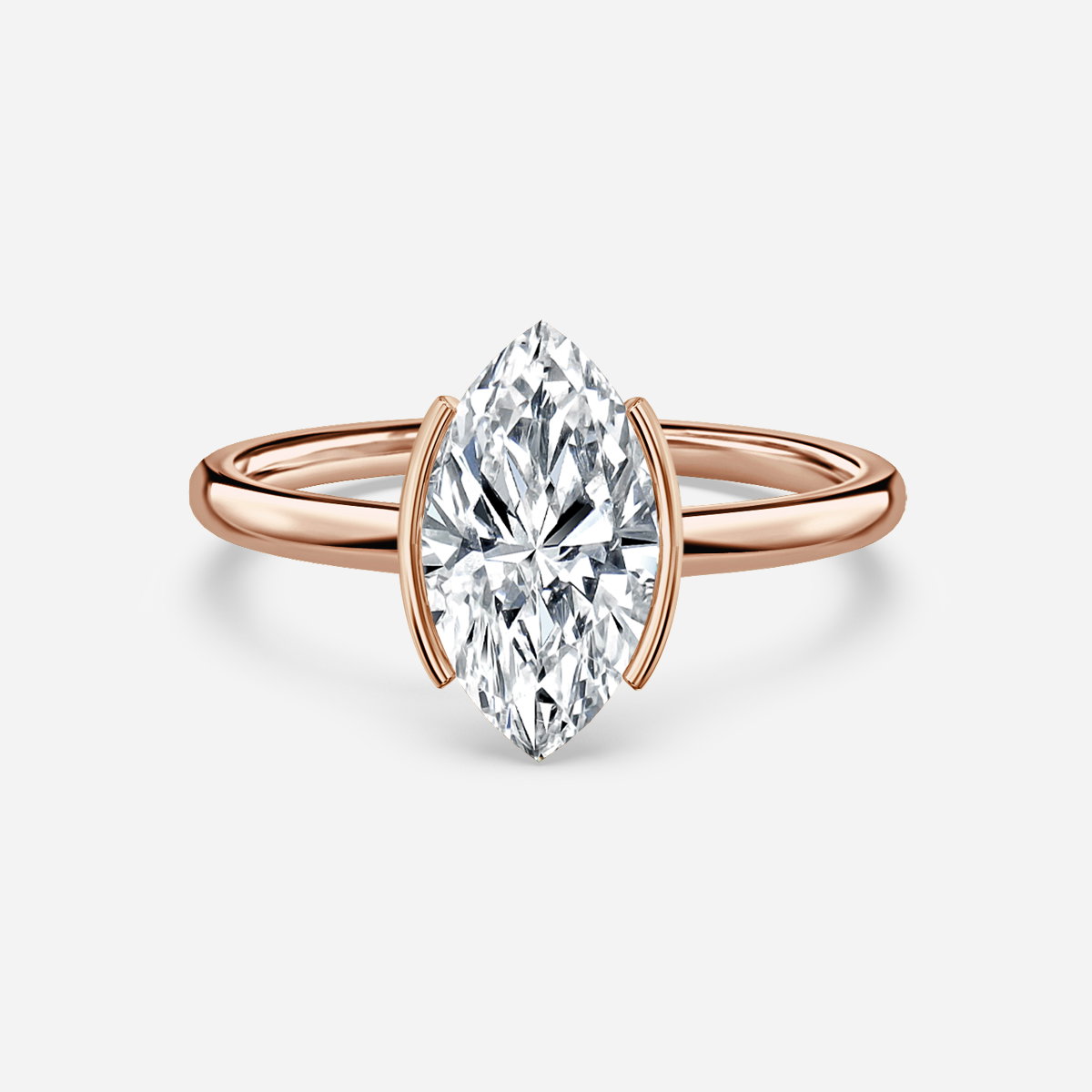 Marquise Bezel Engagement Ring