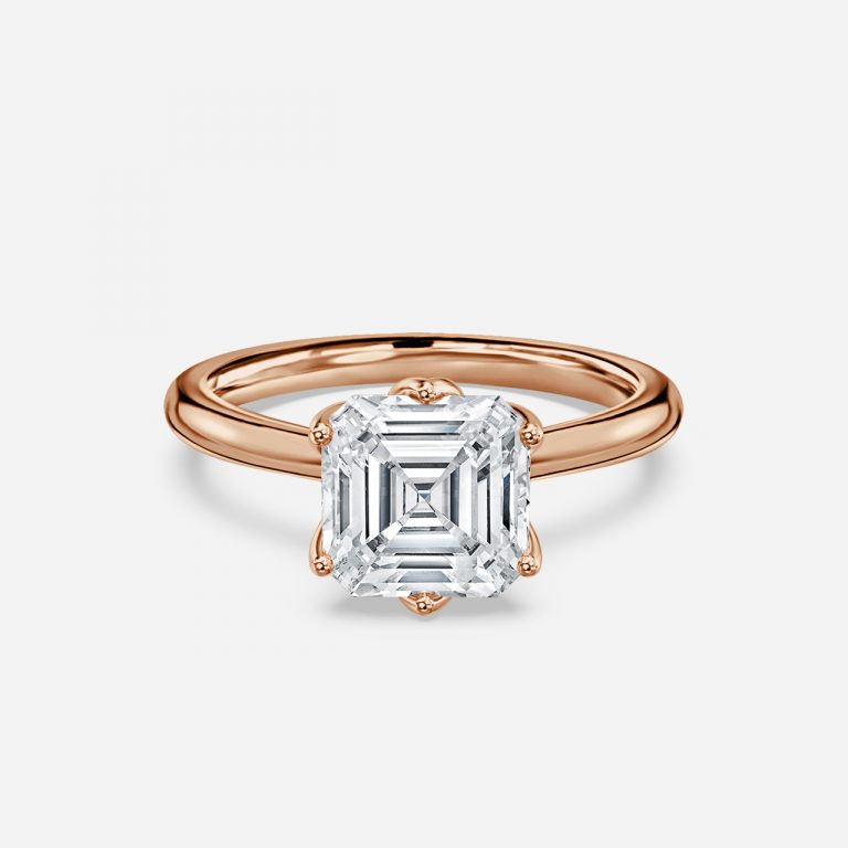 Asscher Solitaire Engagement Ring