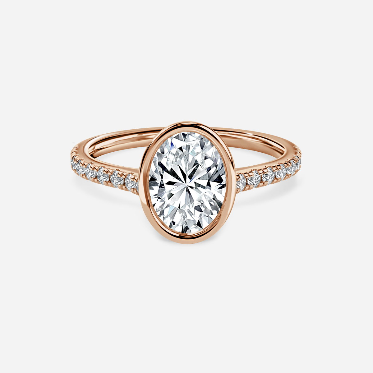 Oval Bezel Engagement Ring