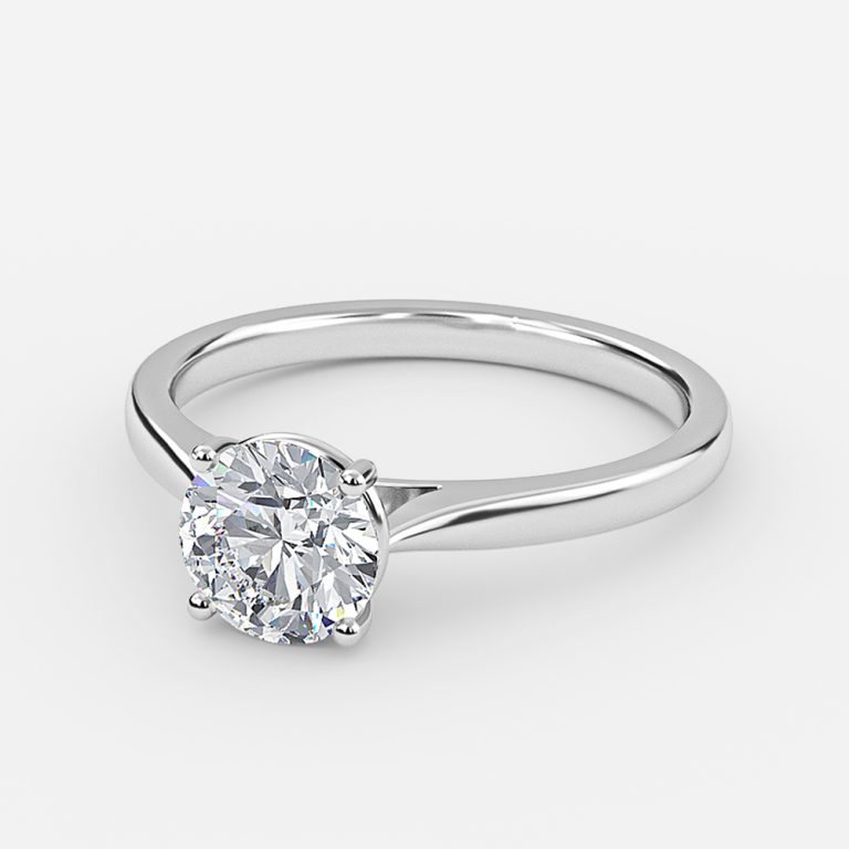 Plain Round Solitaire Engagement Ring