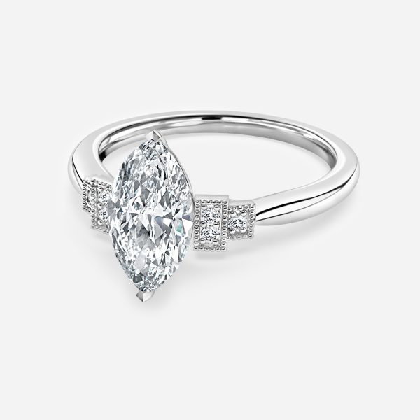 Marquise Three Stone Engagement Ring
