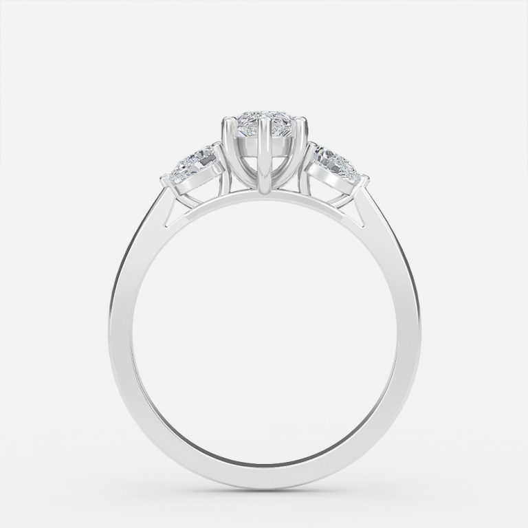 Pear Three Stone Engagement Ring