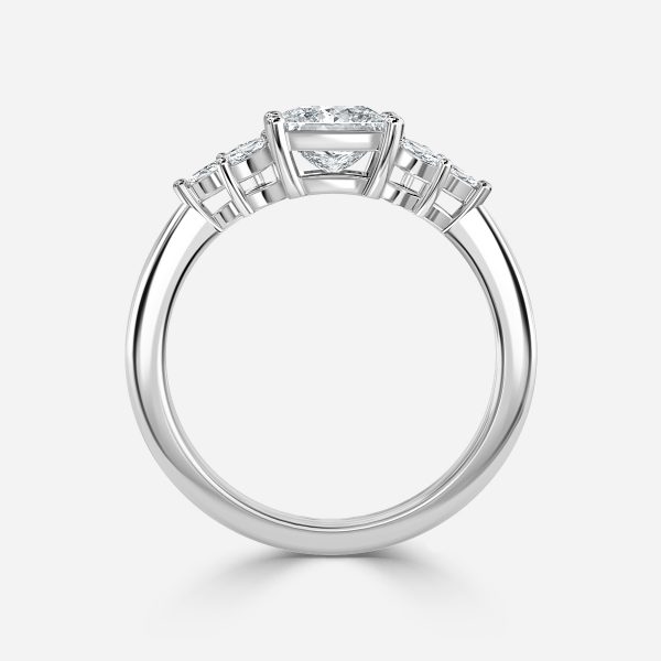 Princess Cluster Engagement Ring