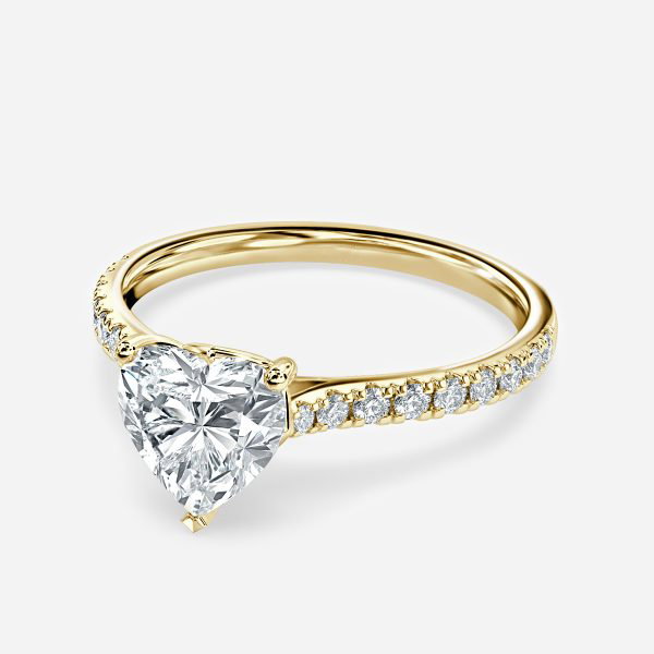 Heart Diamond band Engagement Ring