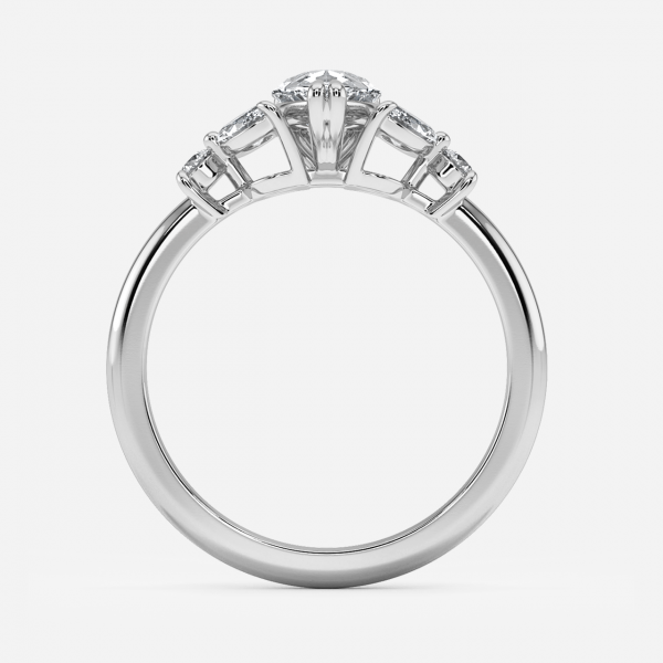 Pear Three Stone Engagement Ring