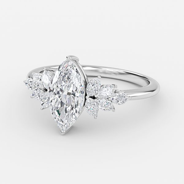 Marquise Cluster Engagement Ring