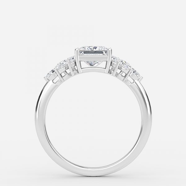 Princess Cluster Engagement Ring