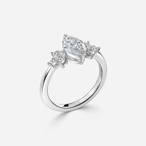 Marquise Cluster Engagement Ring