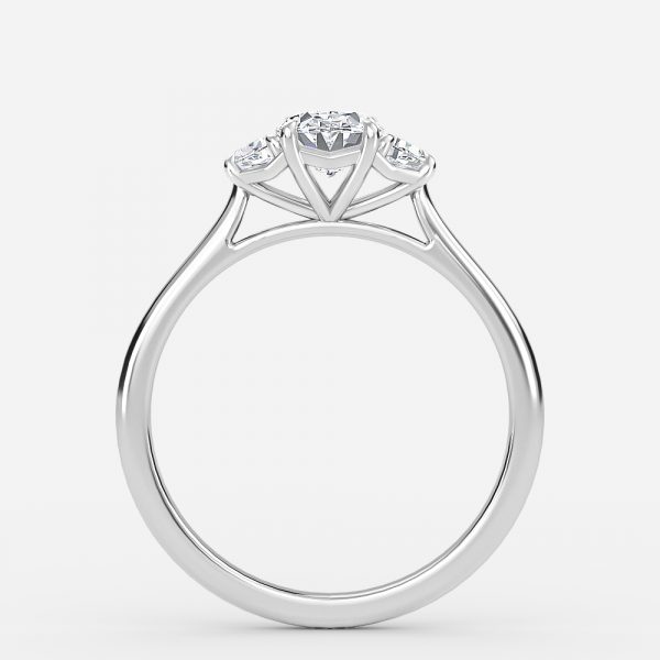 Oval Three Stone Engagement Ring