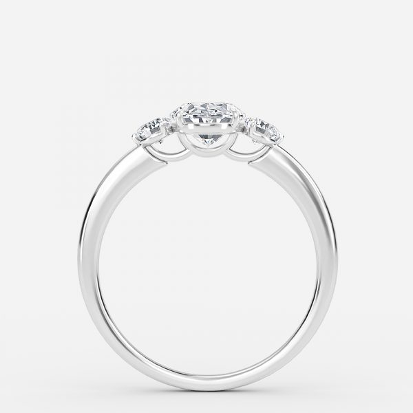 Oval Three Stone Engagement Ring