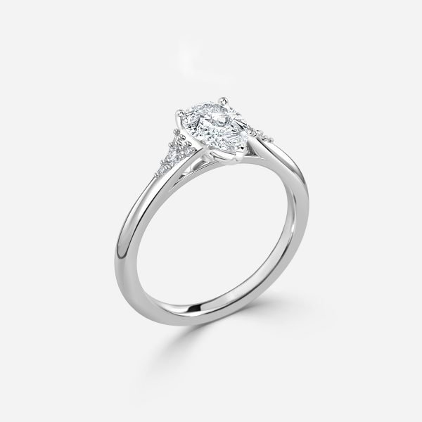 Pear Cluster Engagement Ring