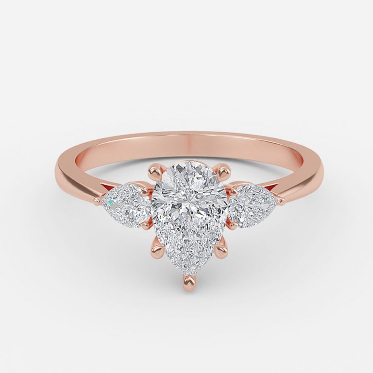Pear Three Stone Engagement Ring