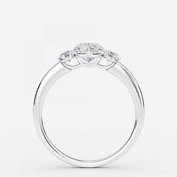 Pear Three Stone Engagement Ring