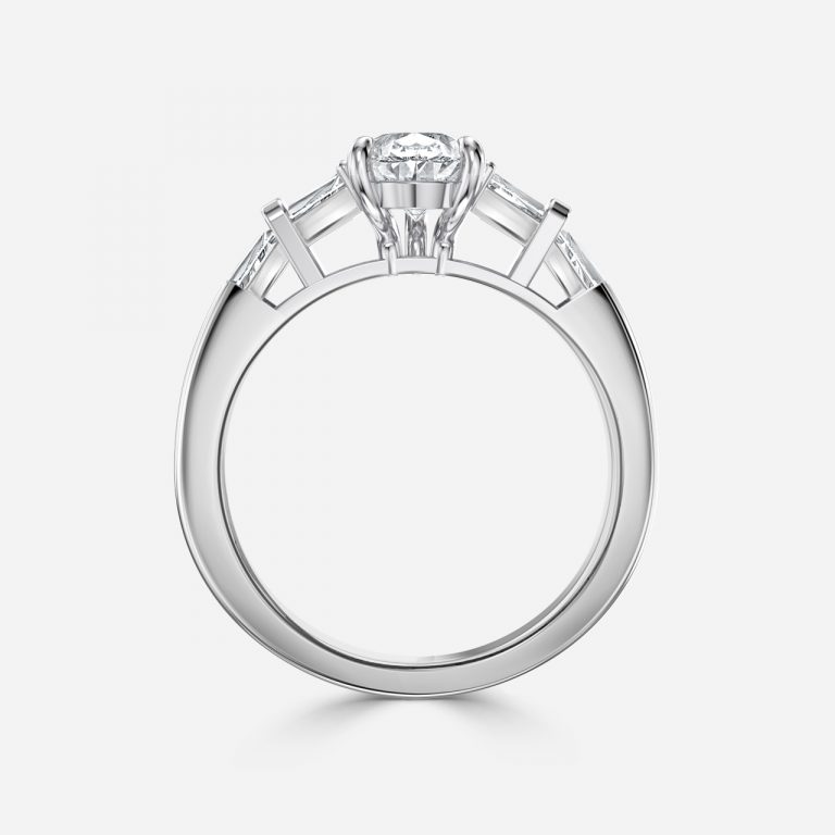 Pear Three Stone Engagement Ring
