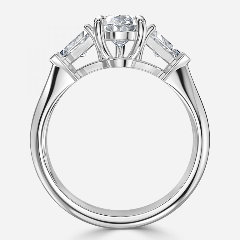 Pear Three Stone Engagement Ring