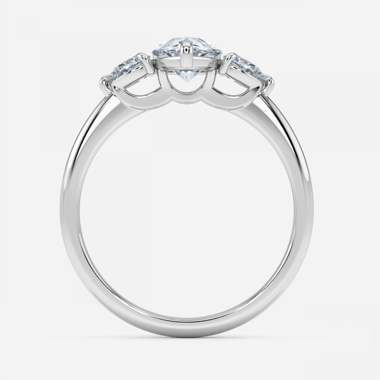 Pear Three Stone Engagement Ring