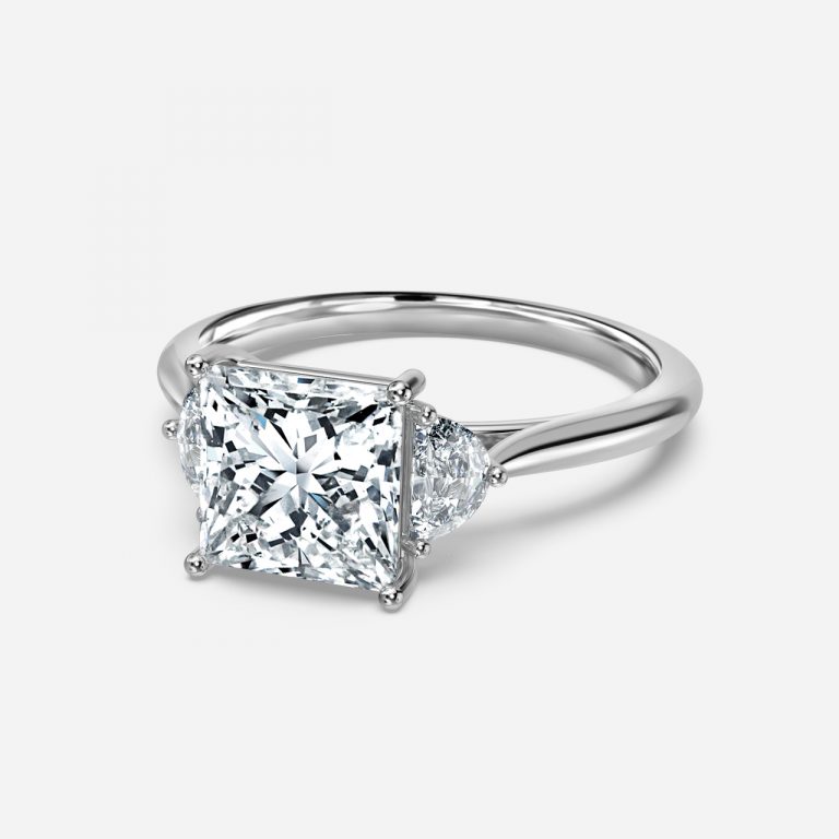 Princess Three Stone Engagement Ring