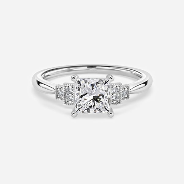 Princess Three Stone Engagement Ring