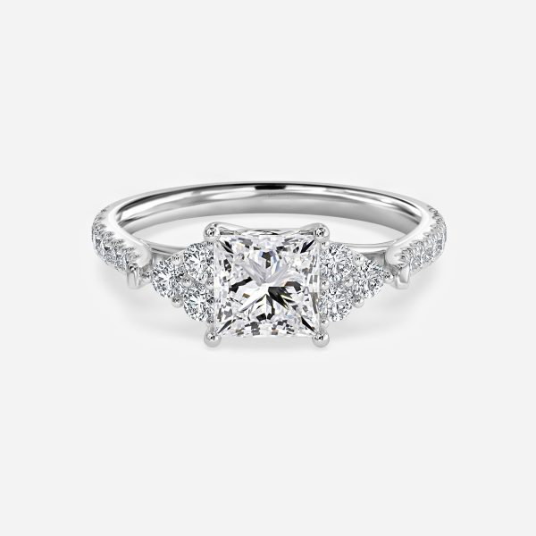 Princess Cluster Engagement Ring