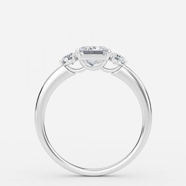 Princess Three Stone Engagement Ring