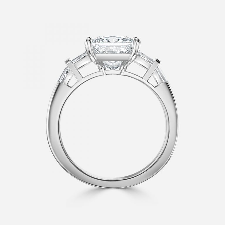Princess Three Stone Engagement Ring