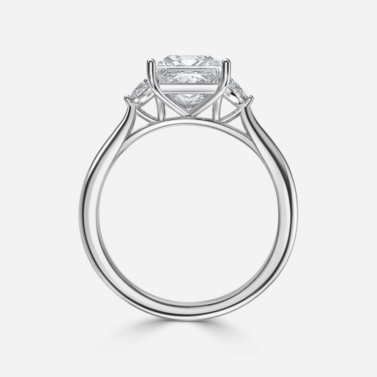 Princess Three Stone Engagement Ring