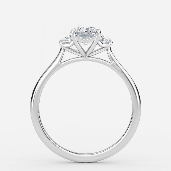 Radiant Three Stone Engagement Ring