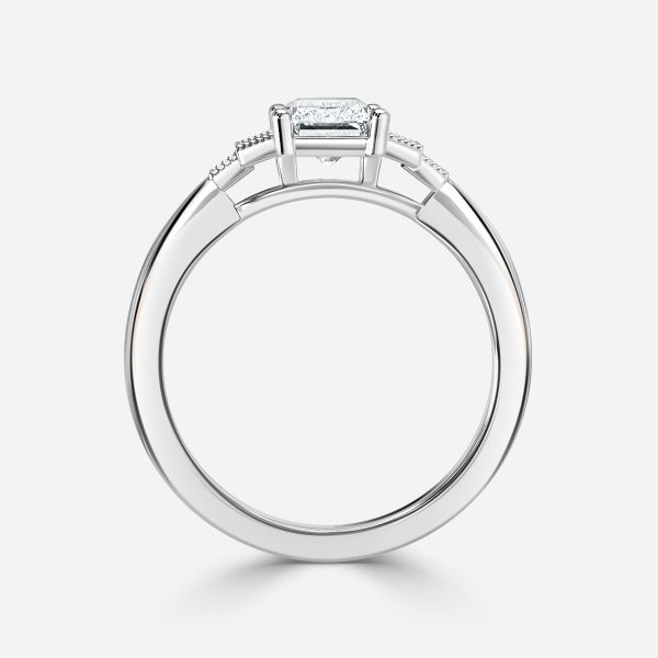 Radiant Three Stone Engagement Ring