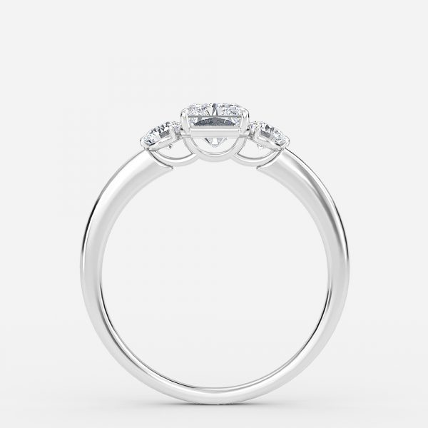 Radiant Three Stone Engagement Ring