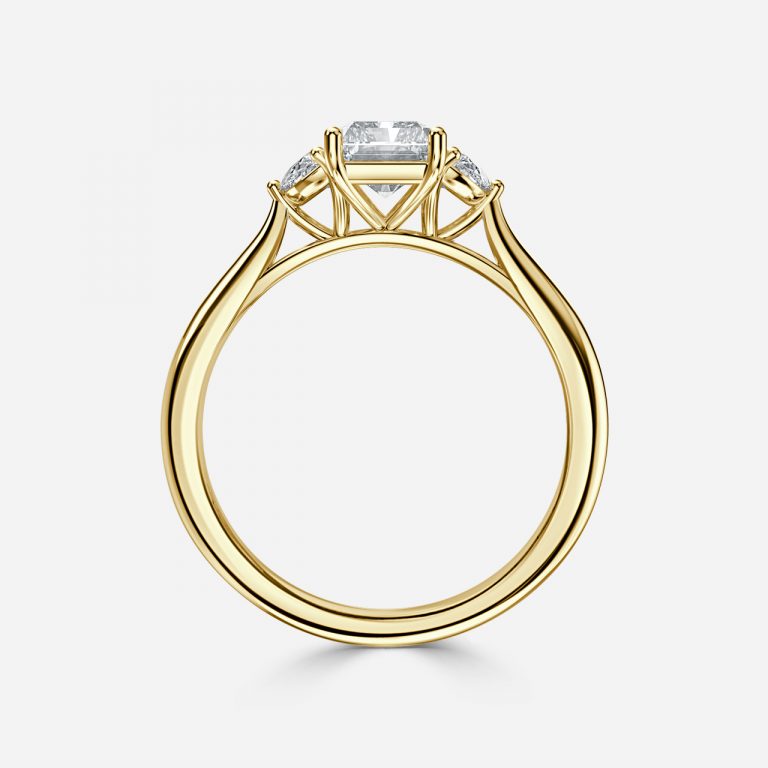 Radiant Three Stone Engagement Ring