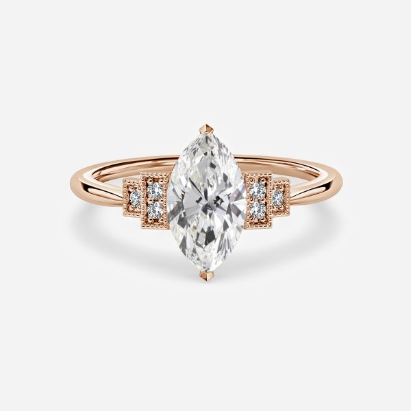 Marquise Three Stone Engagement Ring