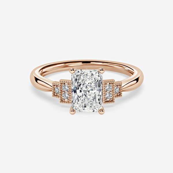 Radiant Three Stone Engagement Ring