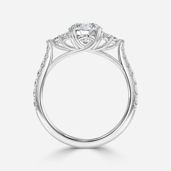 Round Cluster Engagement Ring