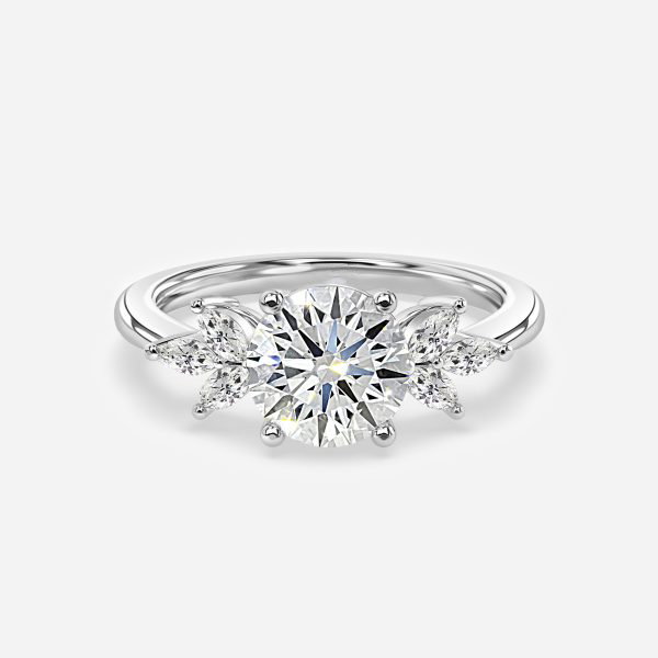 Round Cluster Engagement Ring