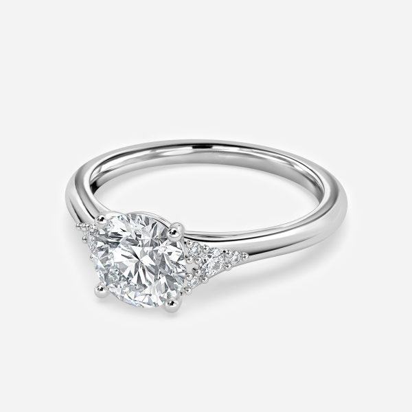 Round Cluster Engagement Ring
