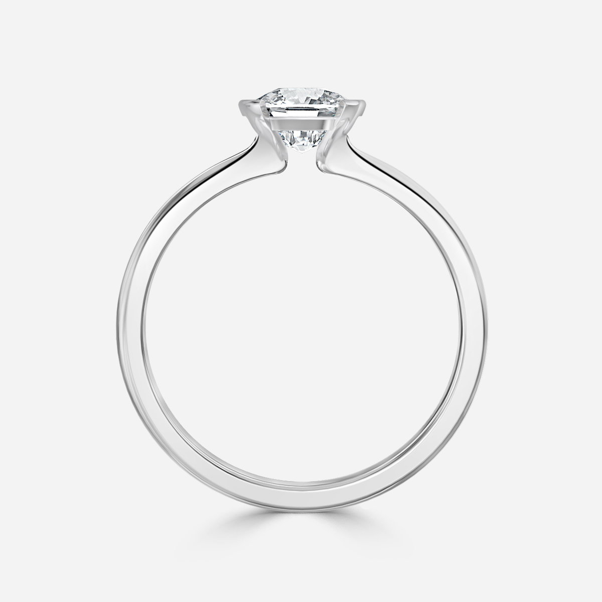 Cushion Bezel Engagement Ring